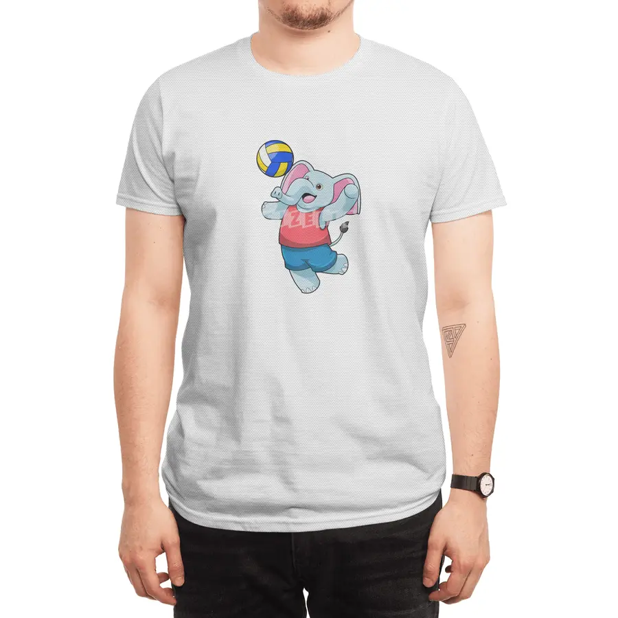 Elephant as Volleyball player with Volleyball Spor T-Shirt