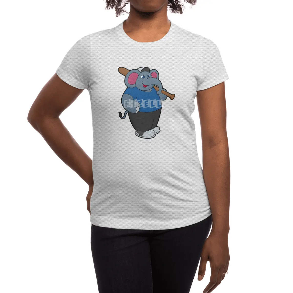 Elephant at Baseball with Baseball bat Spor T-Shirt