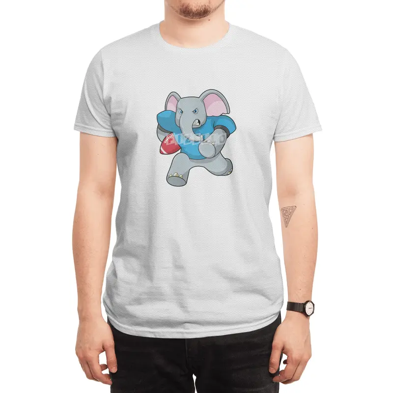 Elephant at Football with Equipment Spor T-Shirt