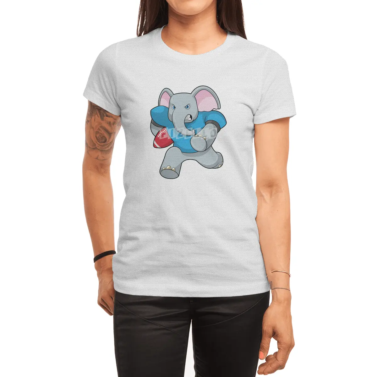 Elephant at Football with Equipment Spor T-Shirt