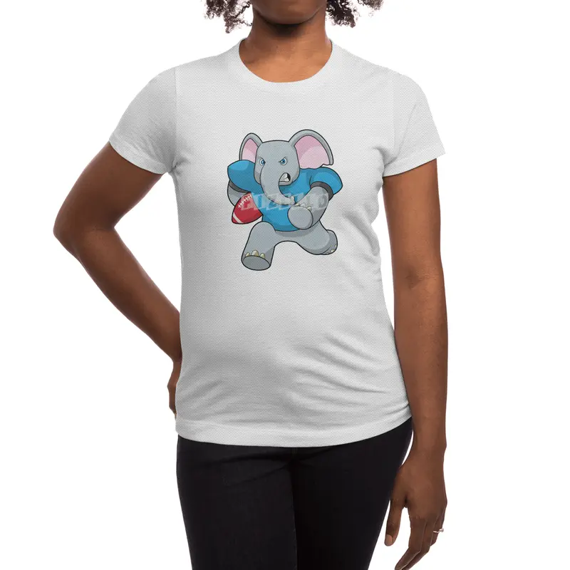 Elephant at Football with Equipment Spor T-Shirt