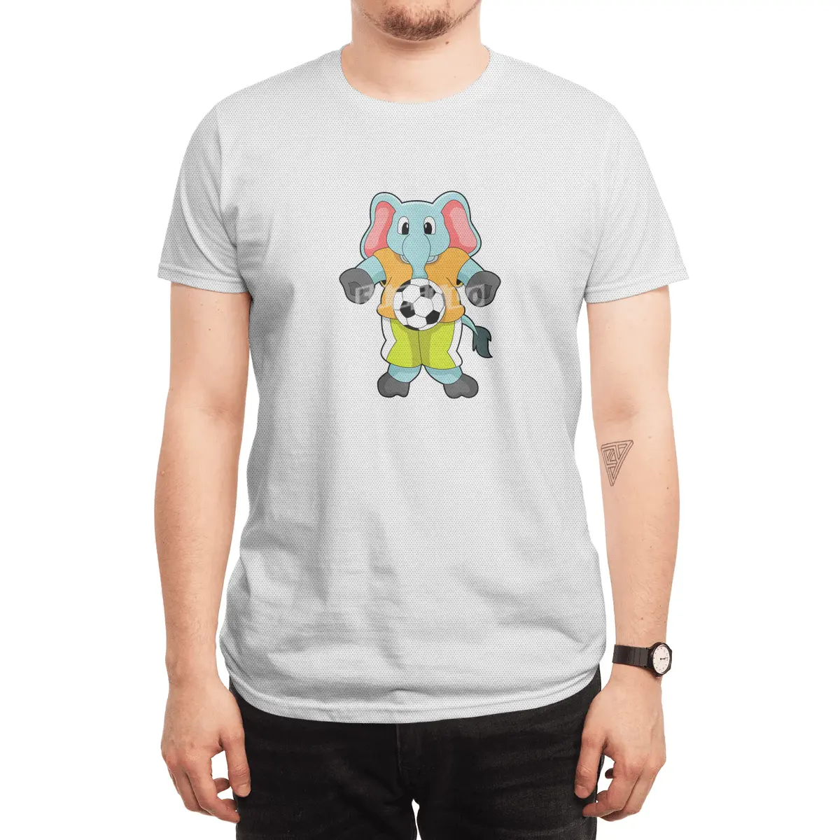 Elephant at Soccer Sports Spor T-Shirt