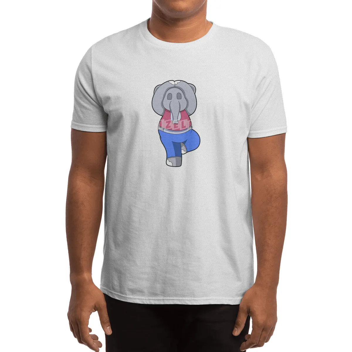 Elephant at Yoga in Standing Spor T-Shirt