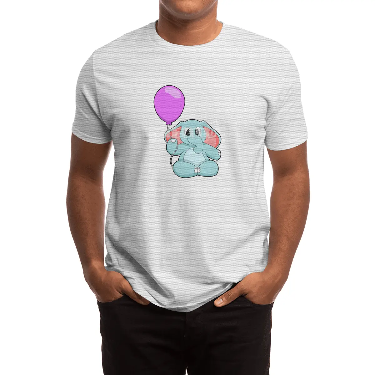 Elephant with Balloon Spor T-Shirt