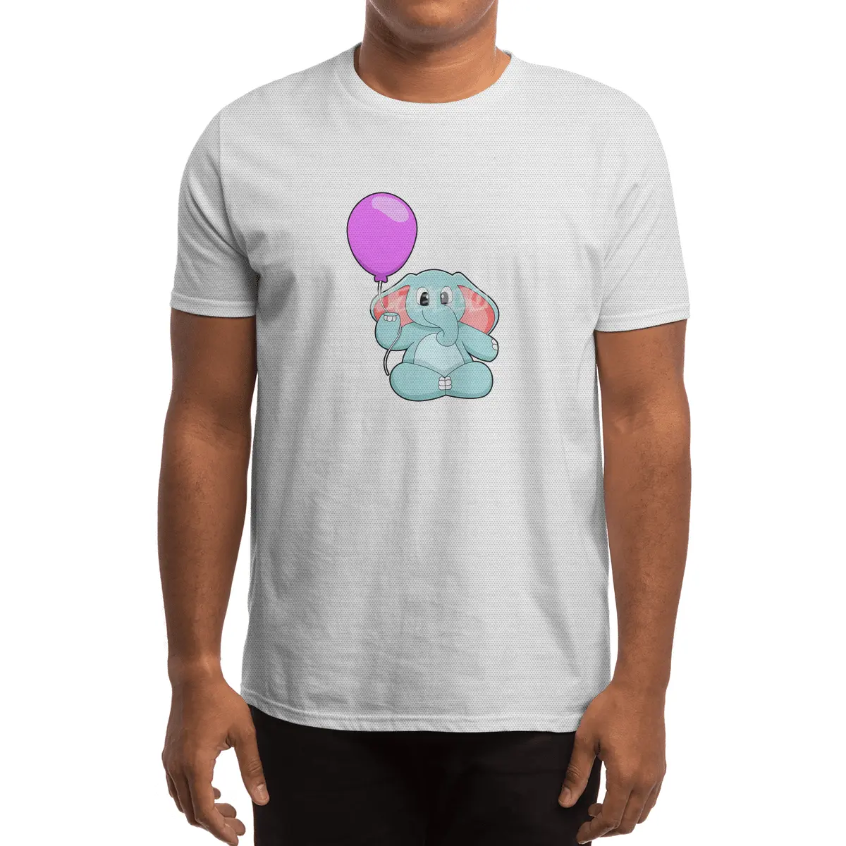 Elephant with Balloon Spor T-Shirt