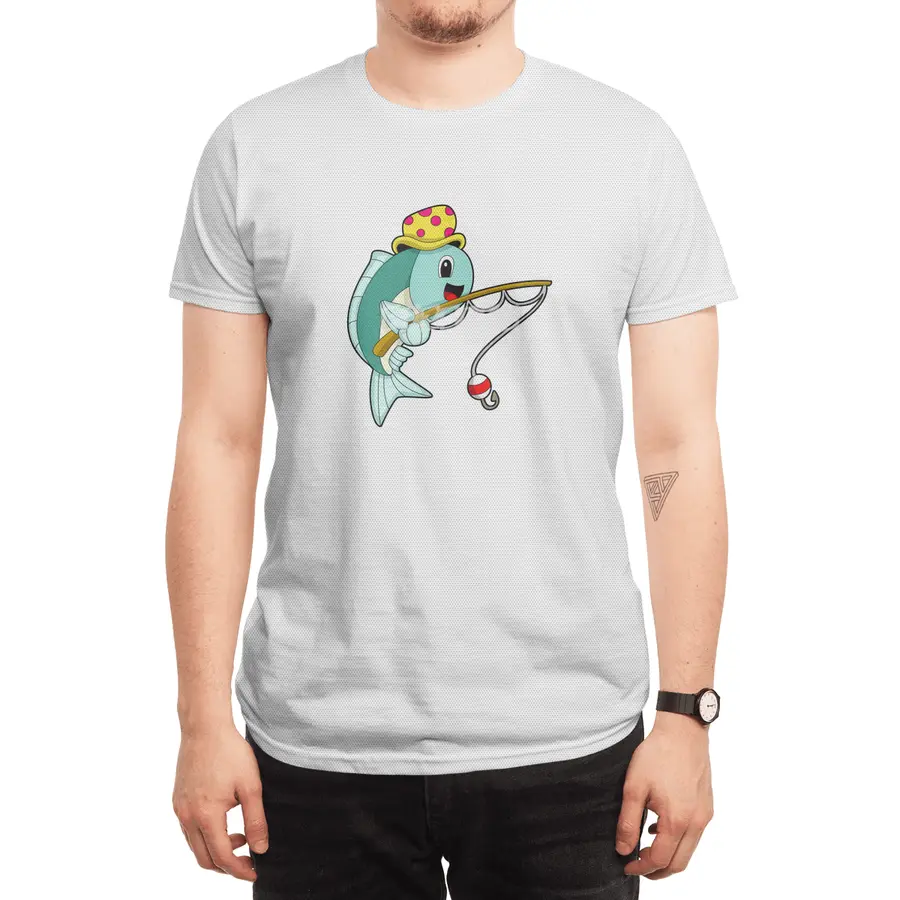 Fish at Fishing with Fishing rod & Hat Spor T-Shirt