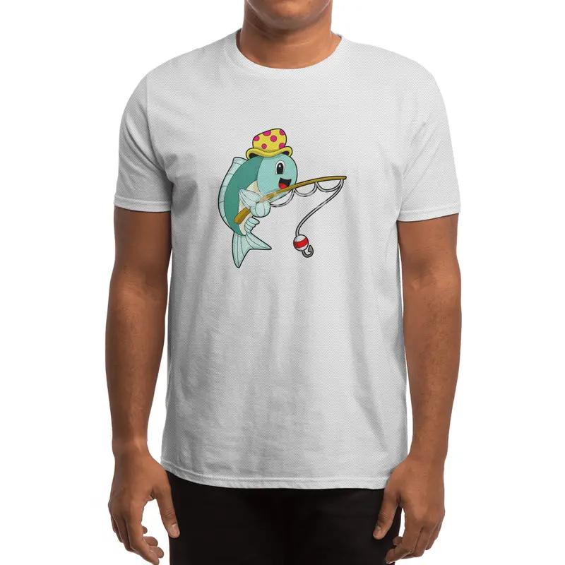 Fish at Fishing with Fishing rod & Hat Spor T-Shirt