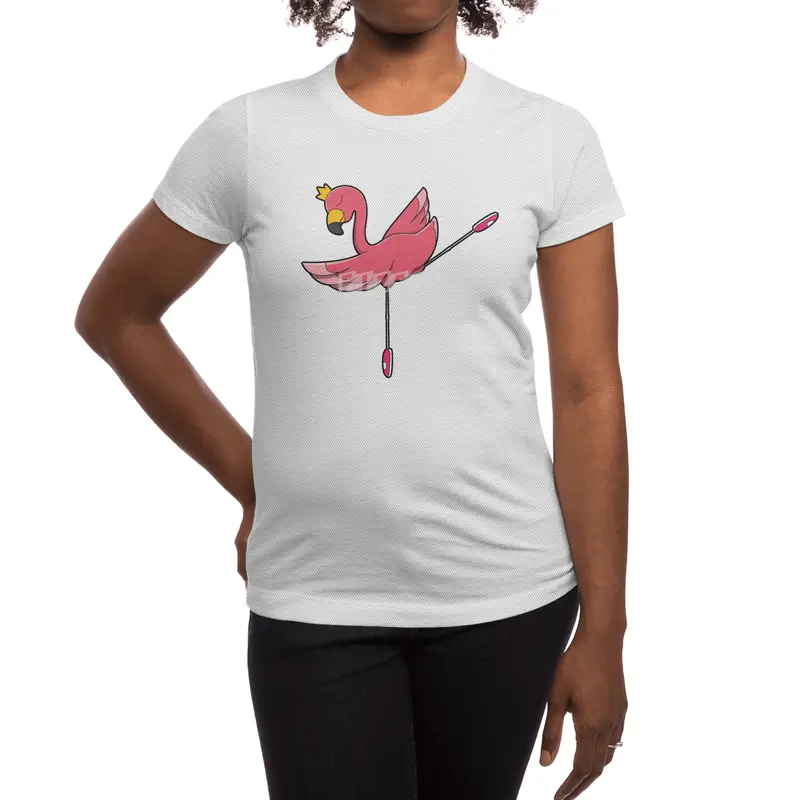 Flamingo as Ballerina at Ballet with Crown Spor T-Shirt