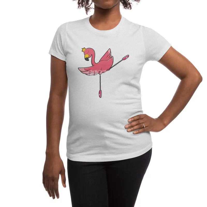 Flamingo as Ballerina at Ballet with Crown Spor T-Shirt