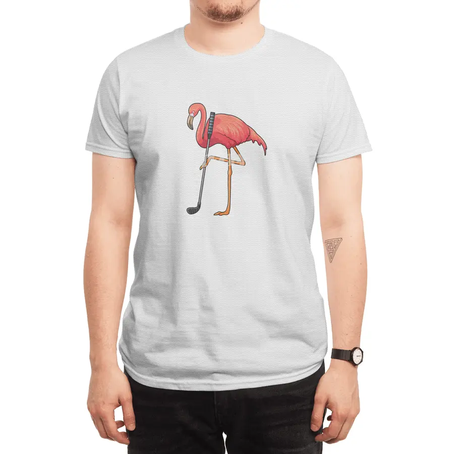 Flamingo at Golf with Golf club Spor T-Shirt