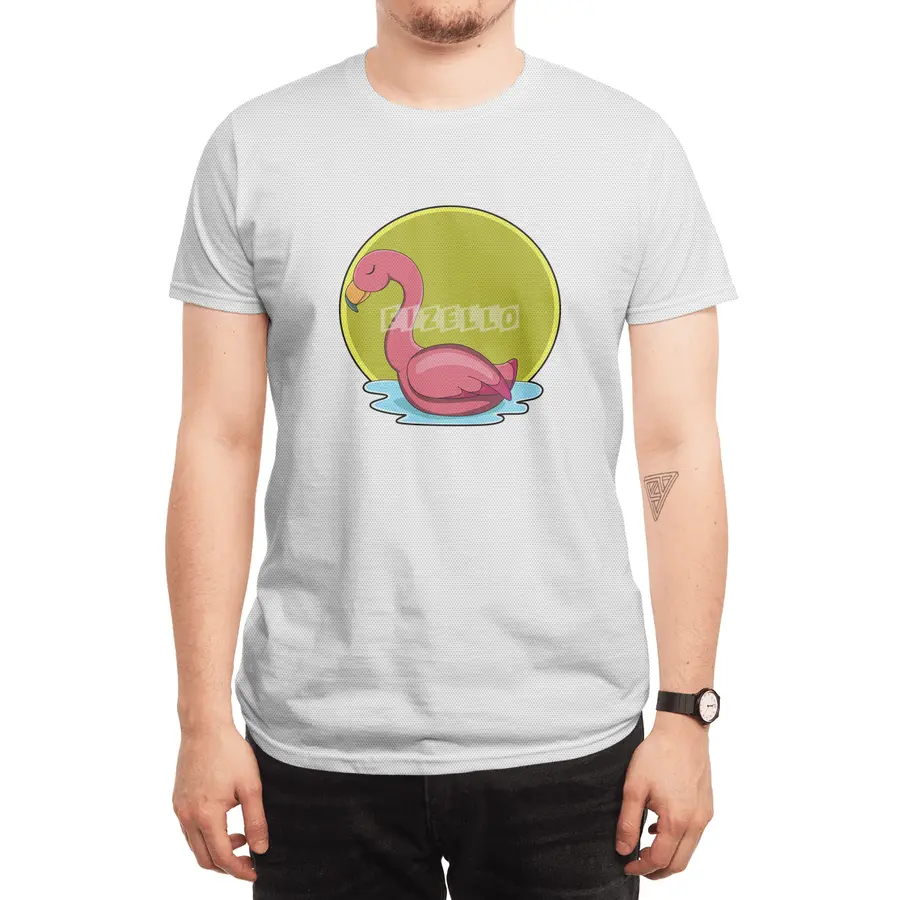 Flamingo in Water with Sun Spor T-Shirt