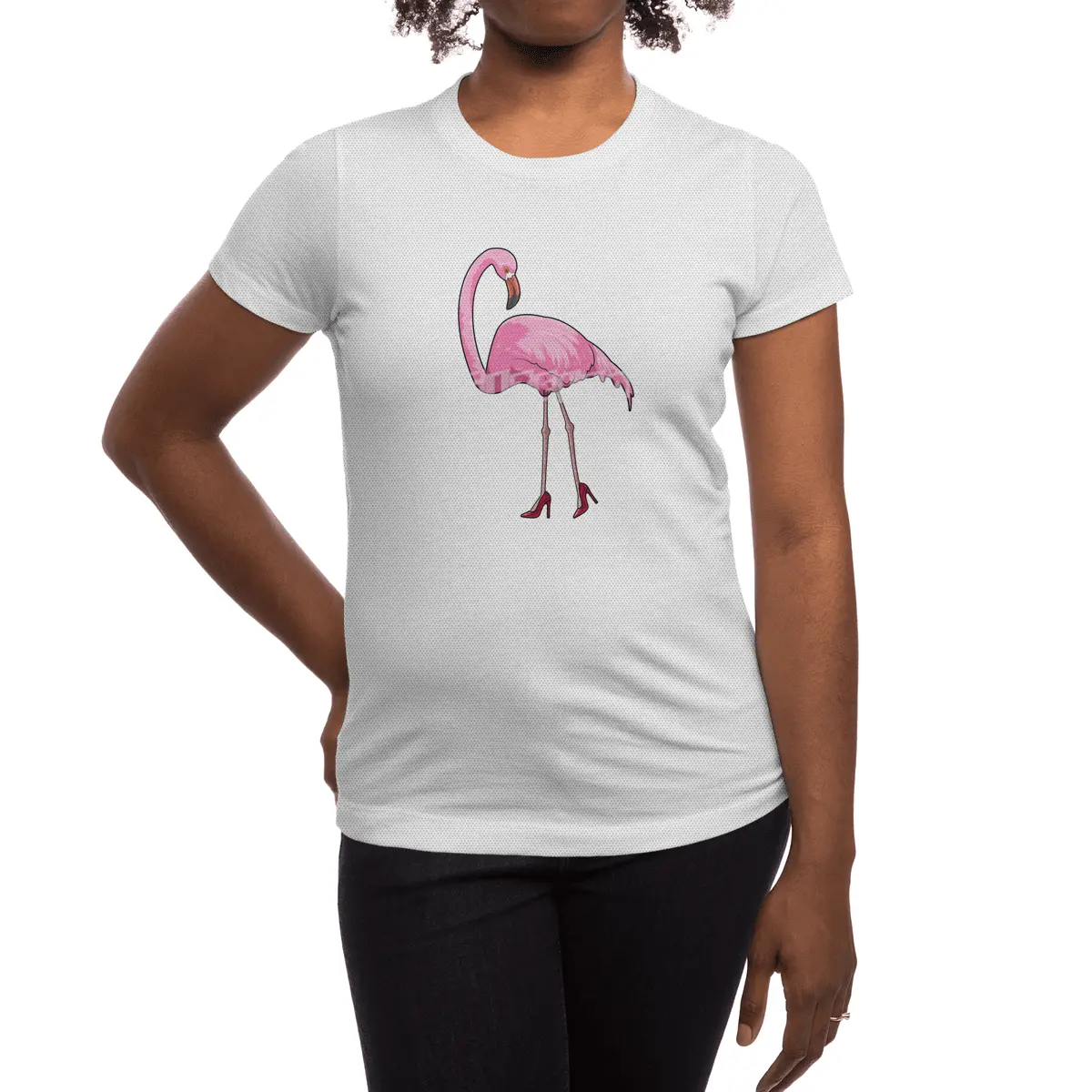 Flamingo with High heels Spor T-Shirt