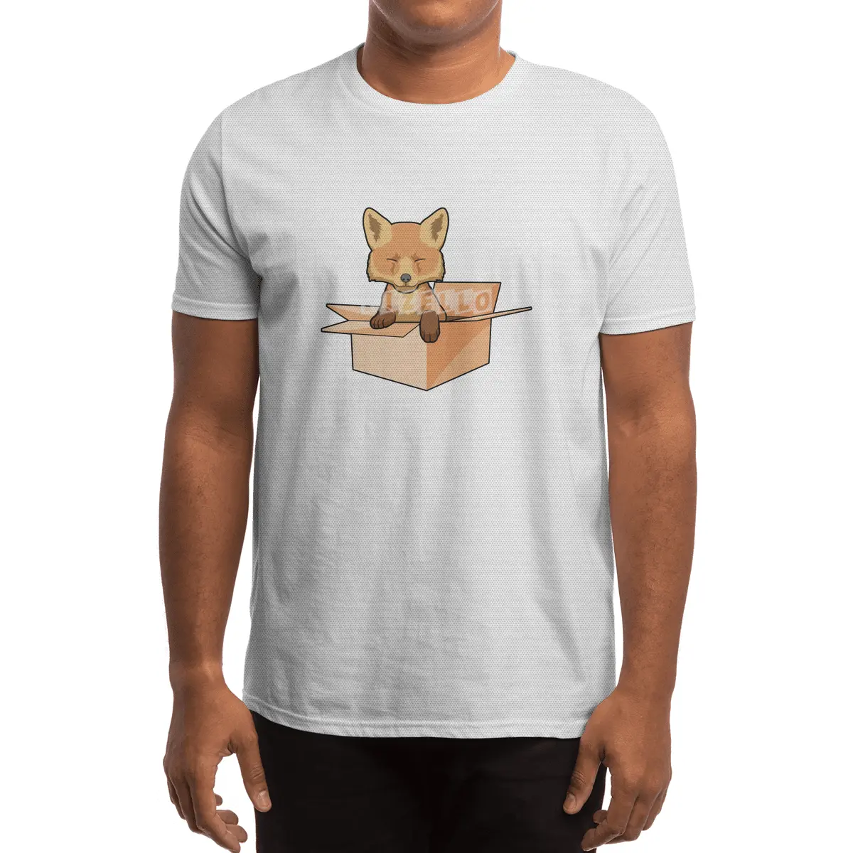 Fox as Baby in Box Spor T-Shirt