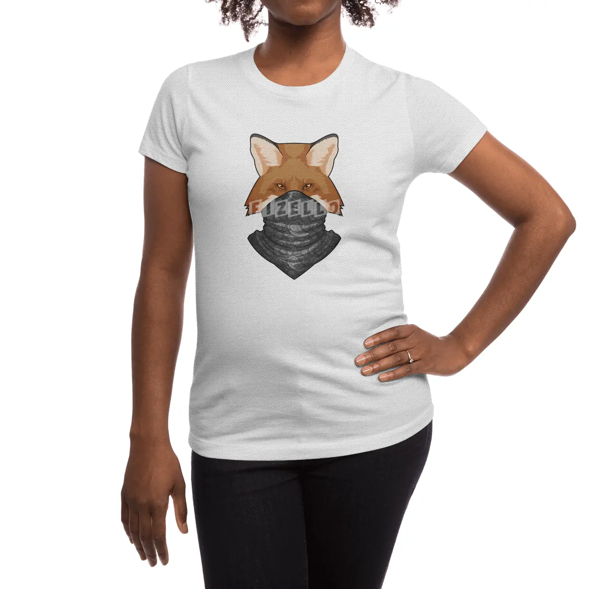 Fox as Bandit with Kerchief Spor T-Shirt