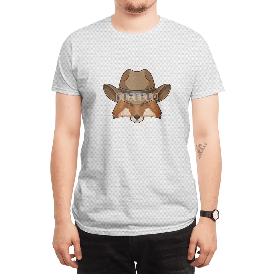 Fox as Cowboy with Hat Spor T-Shirt