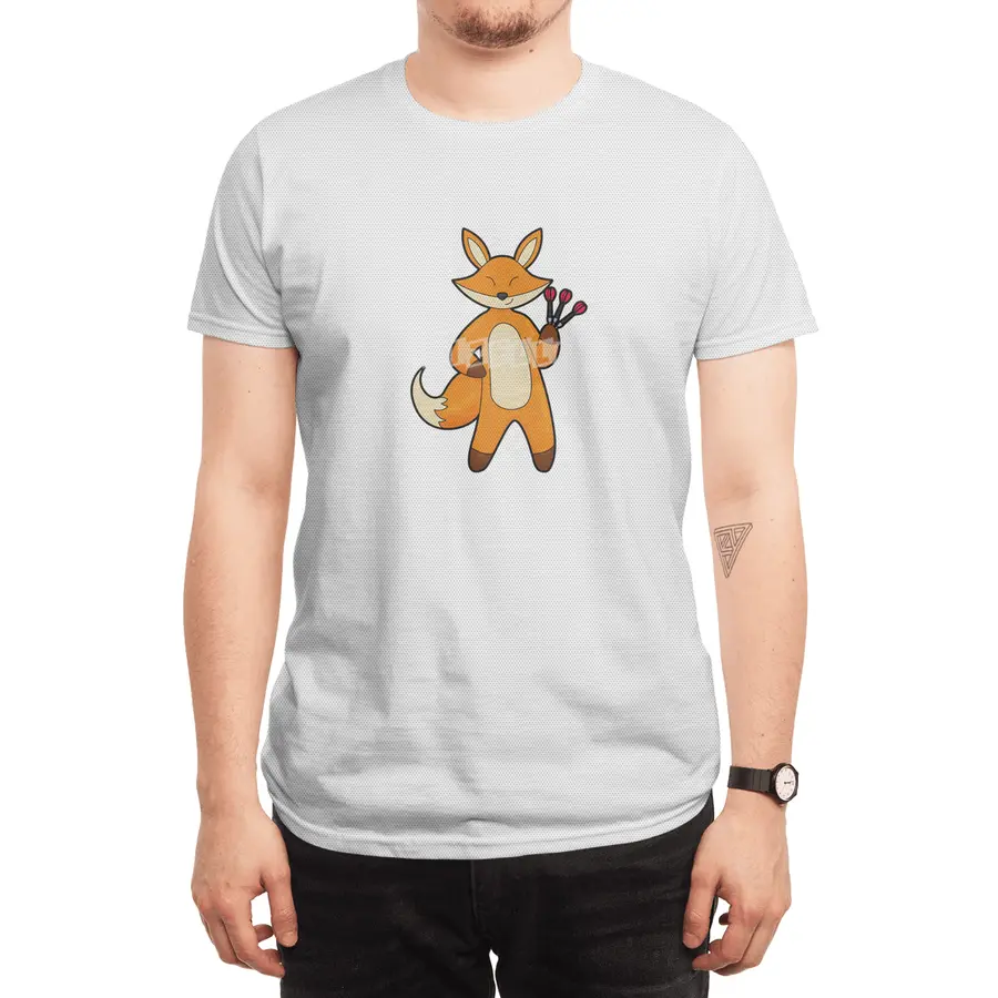 Fox as Dart player with Darts Spor T-Shirt