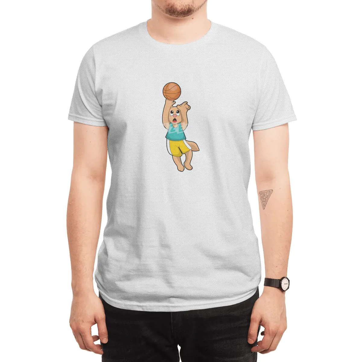 Cat at Basketball Sports Spor T-Shirt