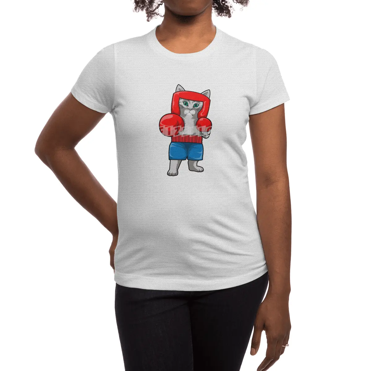 Cat at Boxing with Boxing gloves Spor T-Shirt