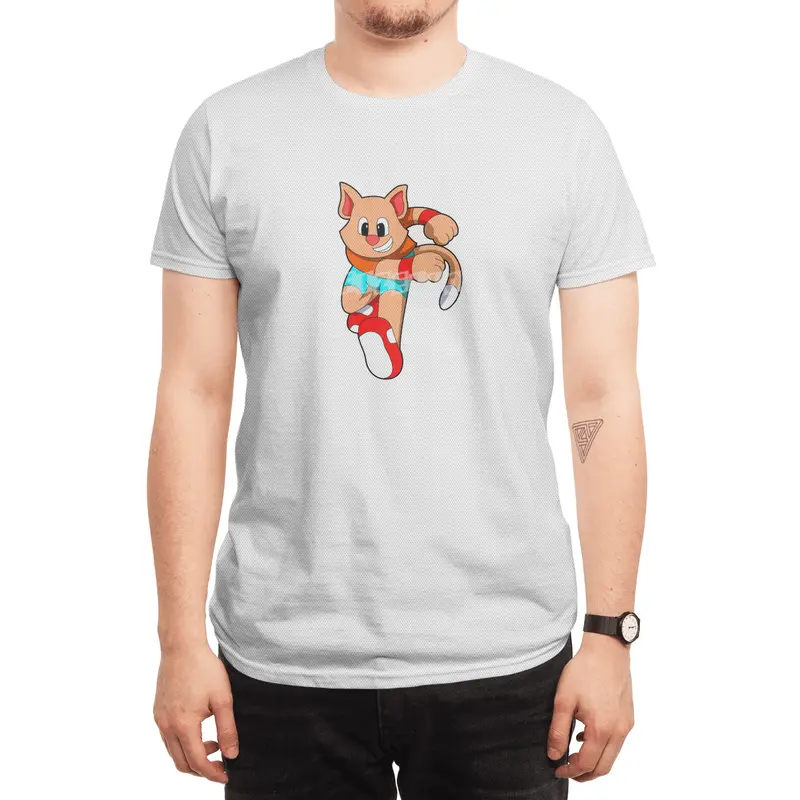 Cat at Fitness - Jogging Spor T-Shirt