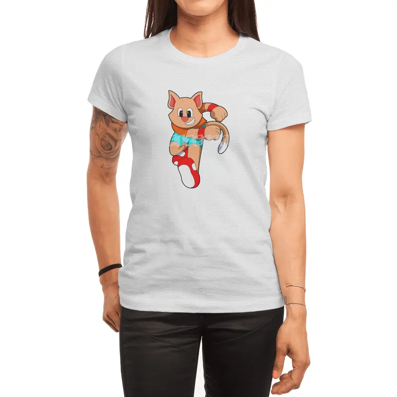 Cat at Fitness - Jogging Spor T-Shirt