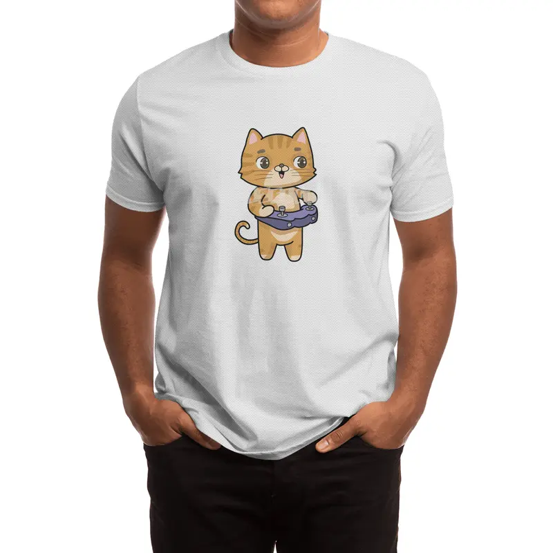 Cat at Playing with Controller Spor T-Shirt