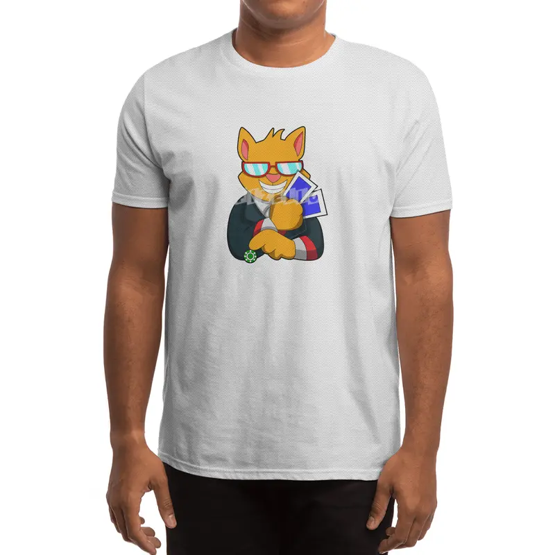 Cat at Poker with Cards & Poker chip Spor T-Shirt