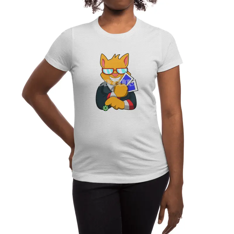 Cat at Poker with Cards & Poker chip Spor T-Shirt
