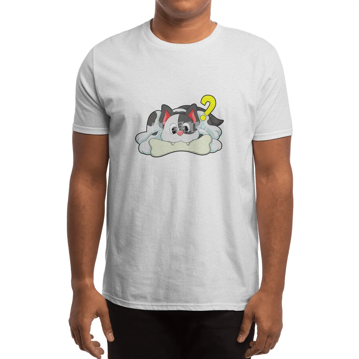 Cat with Bone Spor T-Shirt