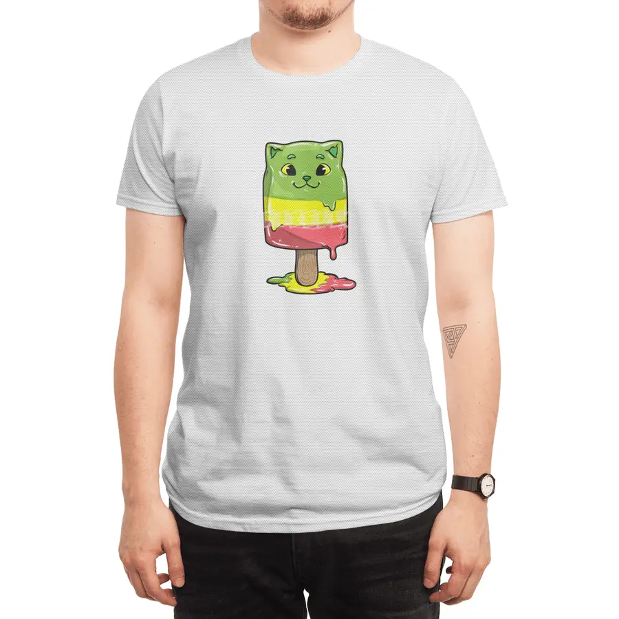 Cat with Popsicles Spor T-Shirt