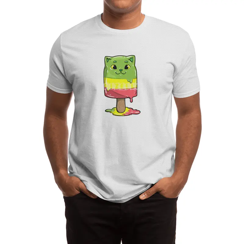 Cat with Popsicles Spor T-Shirt