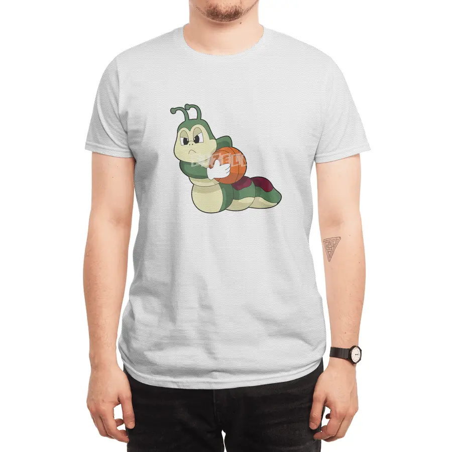 Caterpillar as Basketball player with Basketball Spor T-Shirt