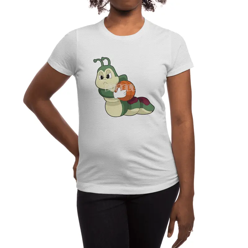 Caterpillar as Basketball player with Basketball Spor T-Shirt