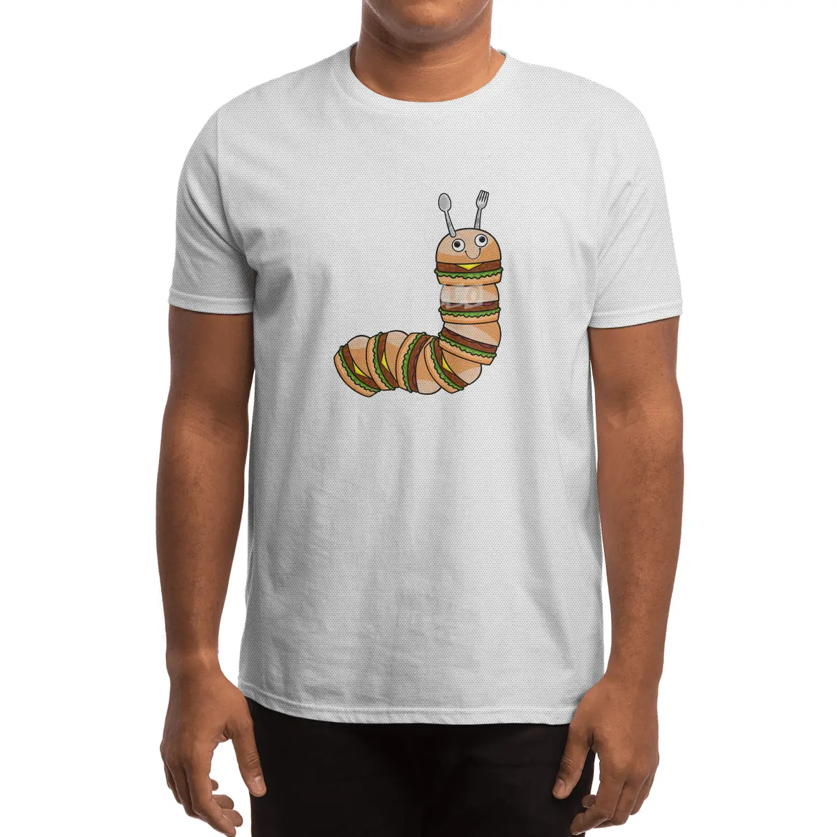 Caterpillar as Cheeseburger with Beef & Salad Spor T-Shirt