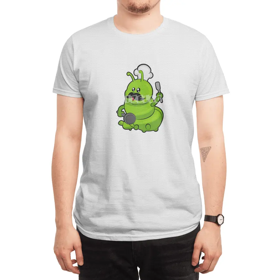Caterpillar as Cook with Mustache Spor T-Shirt