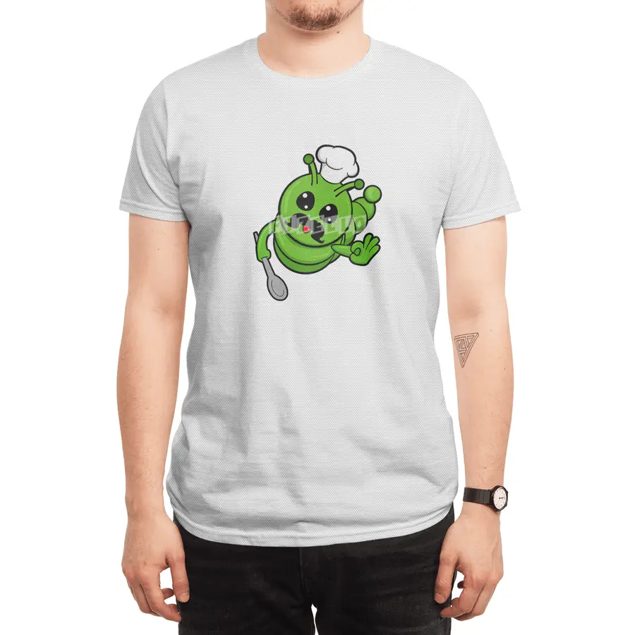 Caterpillar as Cook with Spoon Spor T-Shirt