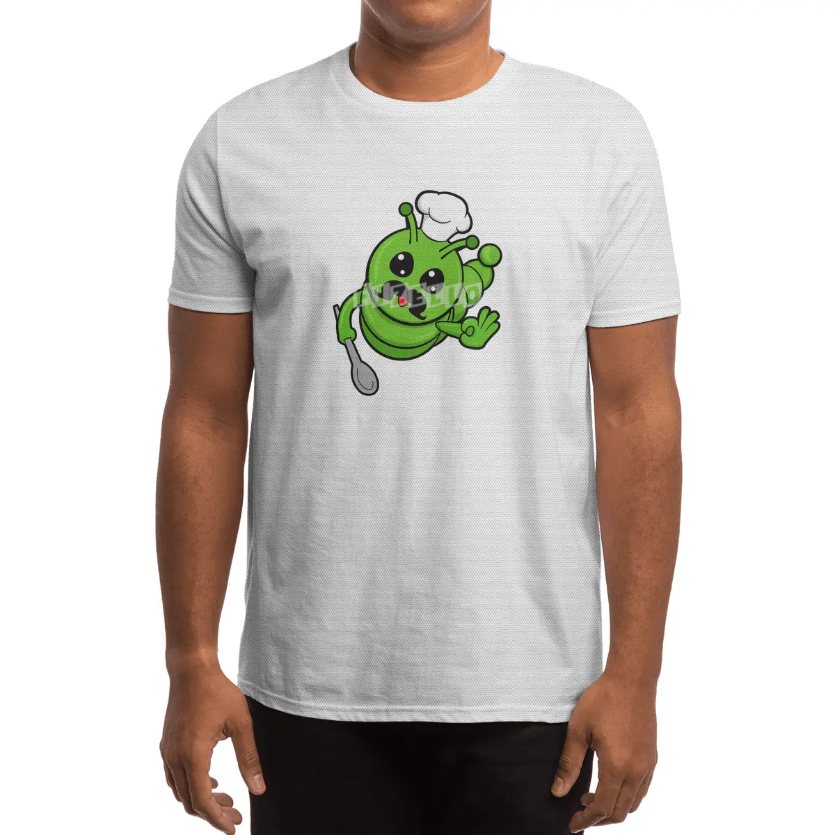 Caterpillar as Cook with Spoon Spor T-Shirt