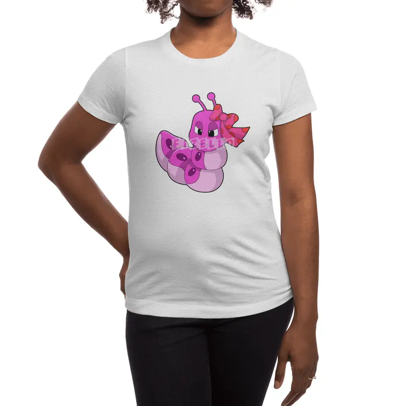 Caterpillar as Girl with Ribbon Spor T-Shirt
