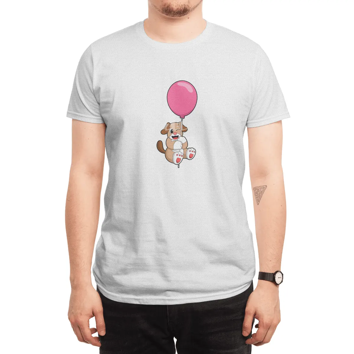 Dog with Balloon Spor T-Shirt