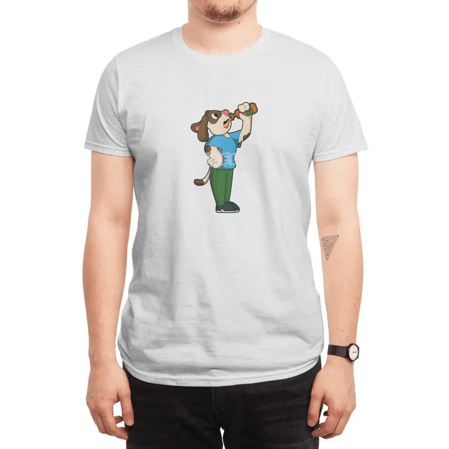 Dog with Bottle of Beer Spor T-Shirt