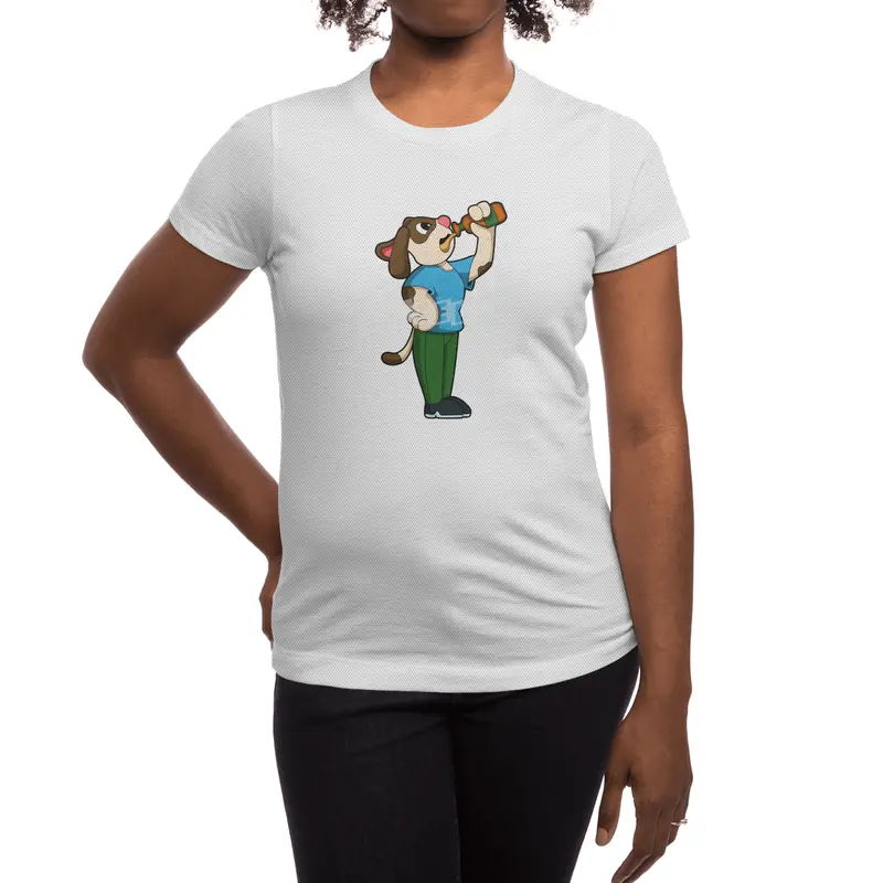 Dog with Bottle of Beer Spor T-Shirt