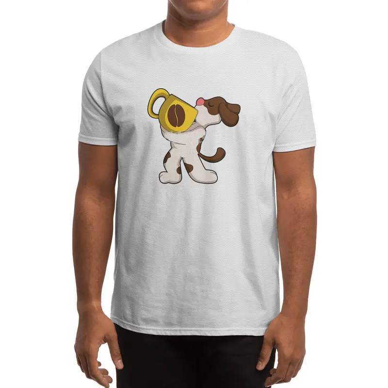 Dog with Cup of Coffee Spor T-Shirt