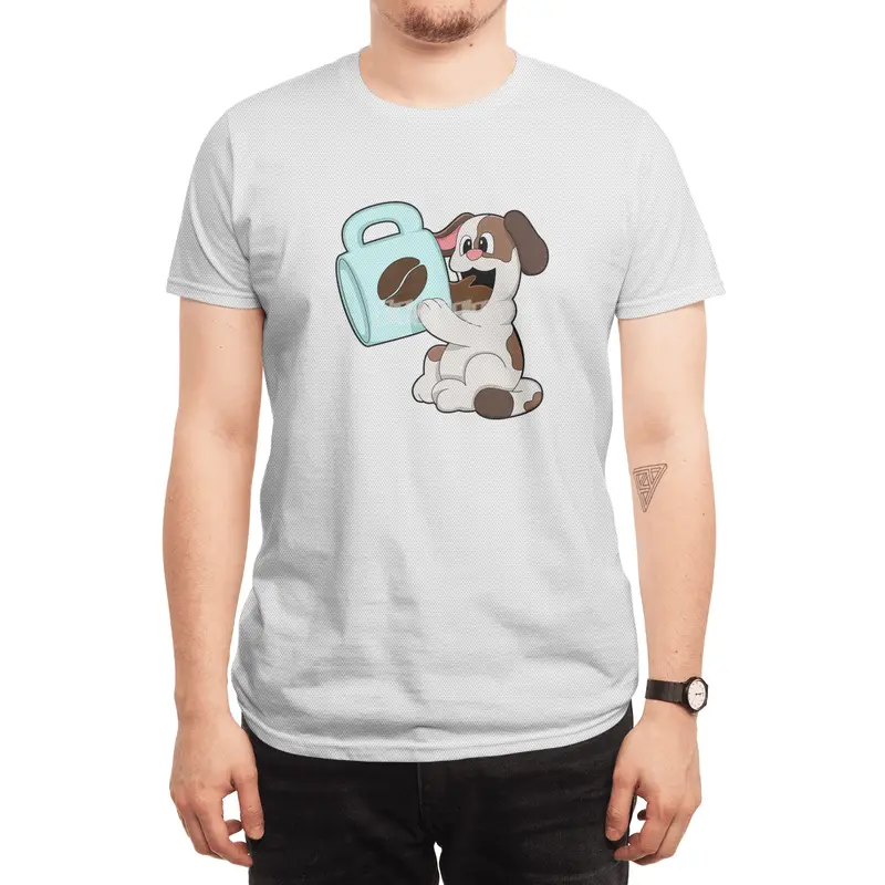 Dog with Cup of Coffee Spor T-Shirt