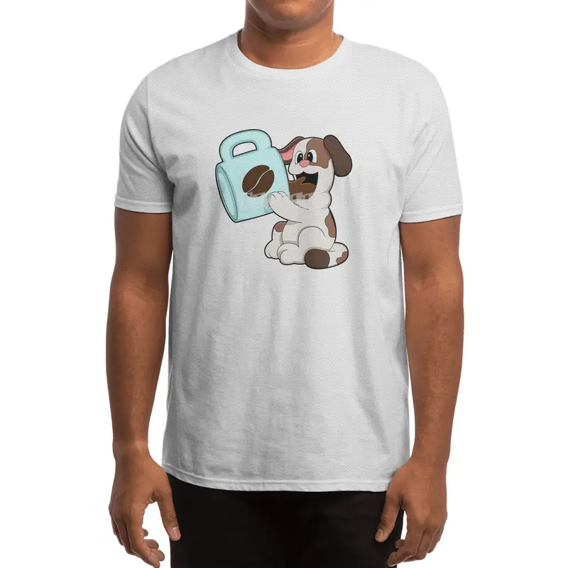 Dog with Cup of Coffee Spor T-Shirt