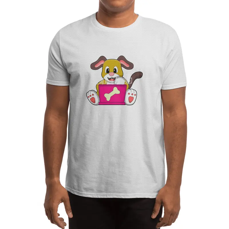 Dog with Laptop Spor T-Shirt