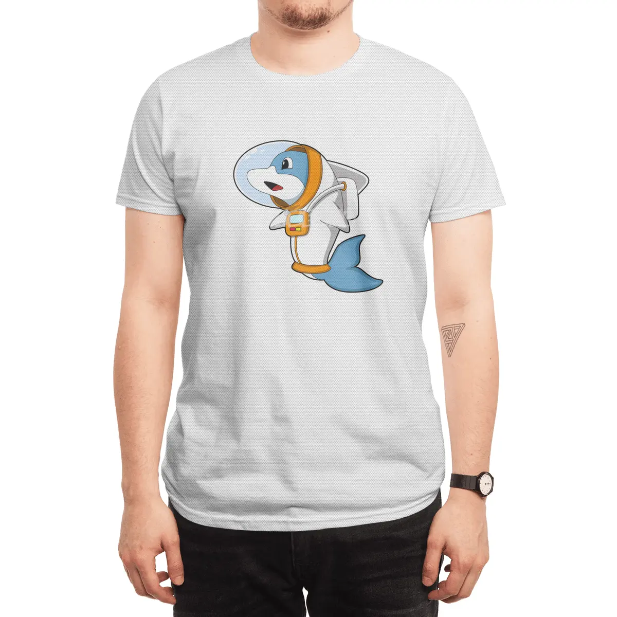 Dolphin as Astronaut with Costume Spor T-Shirt