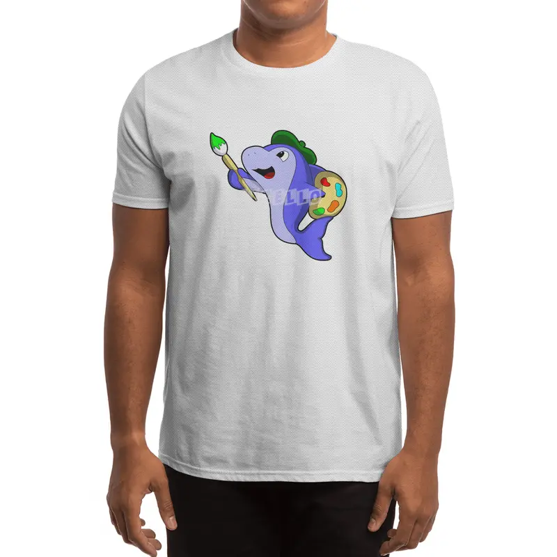 Dolphin as Painter with Colour & Brush Spor T-Shirt