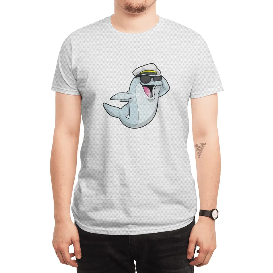 Dolphin as Policeman with Police hat Spor T-Shirt