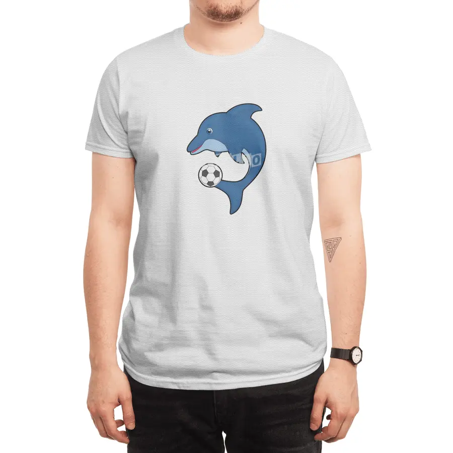 Dolphin as Soccer player with Soccer ball Spor T-Shirt