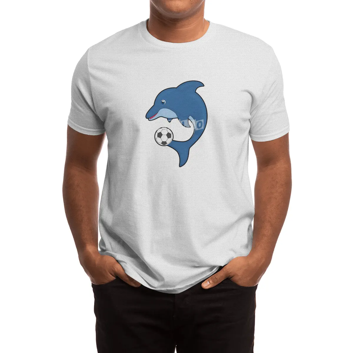 Dolphin as Soccer player with Soccer ball Spor T-Shirt