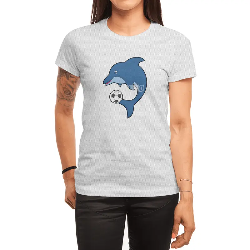 Dolphin as Soccer player with Soccer ball Spor T-Shirt